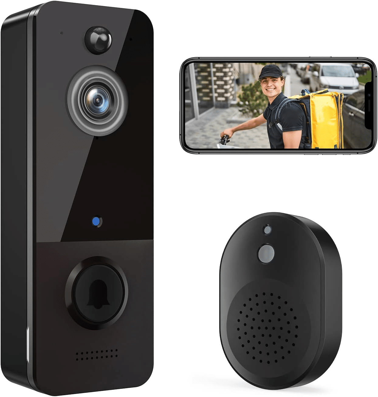 EKEN U8 Smart Video Doorbell Camera Wireless with Chime Ringer Aiwit.App